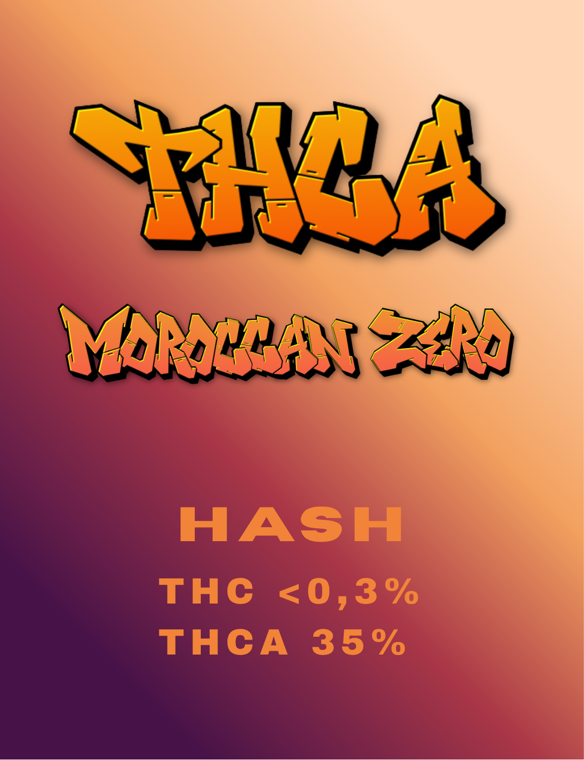 THCA Hash Moroccan Zero 35% – Premium Indoor Haschisch, laborgeprüft, 35% THCA, unter 0,3% THC