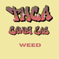 THCA Candy Gas Weed – Graffiti-Produktgrafik mit Sortenname im Street-Art-Stil in Rosa-Tönen, Hemp Express