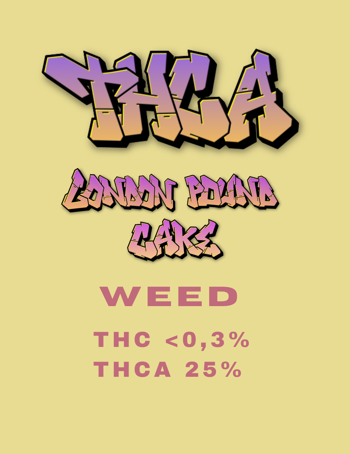 THCA Weed London Pound Cake