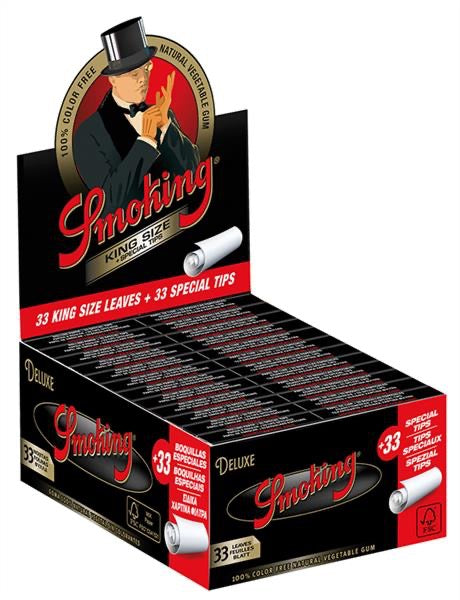 SMOKING King Size Deluxe Papers + Tips