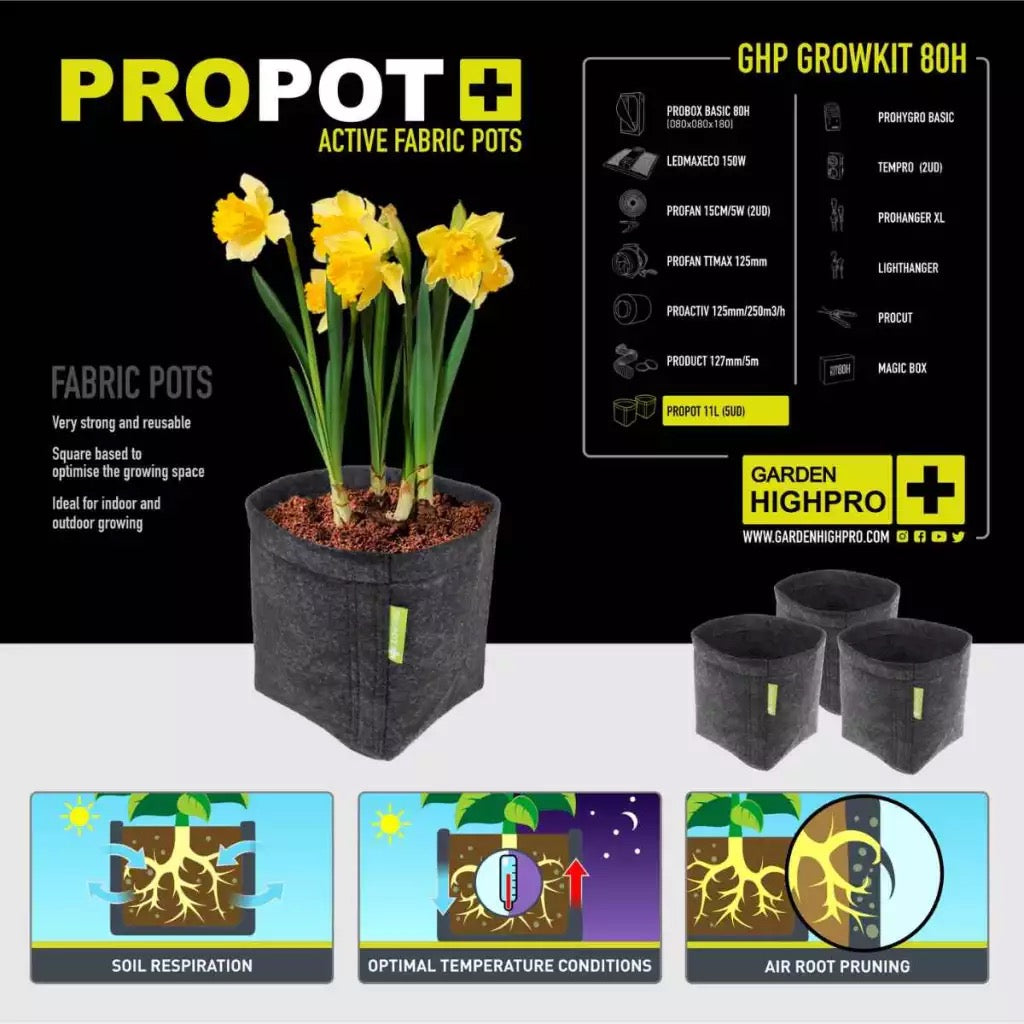 Garden Highpro Growbox Komplettset 80x80x180