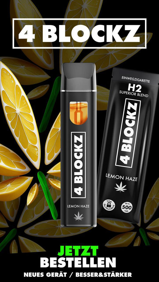 4BLOCKZ H2 Vape Lemon Haze 1ml