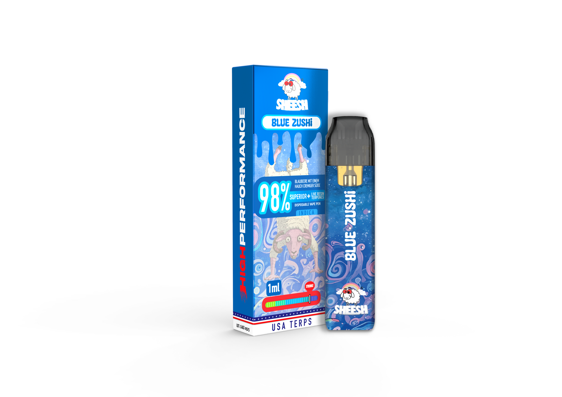 blue zushi vape SHEESH Blue Zushi Indica Vape 1ml kaufen