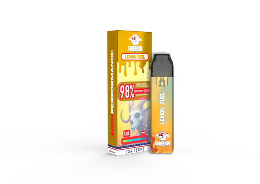 SHEESH Disposable Vape Lemon Fuel – 98% Superior Blend 1ml - Sativa