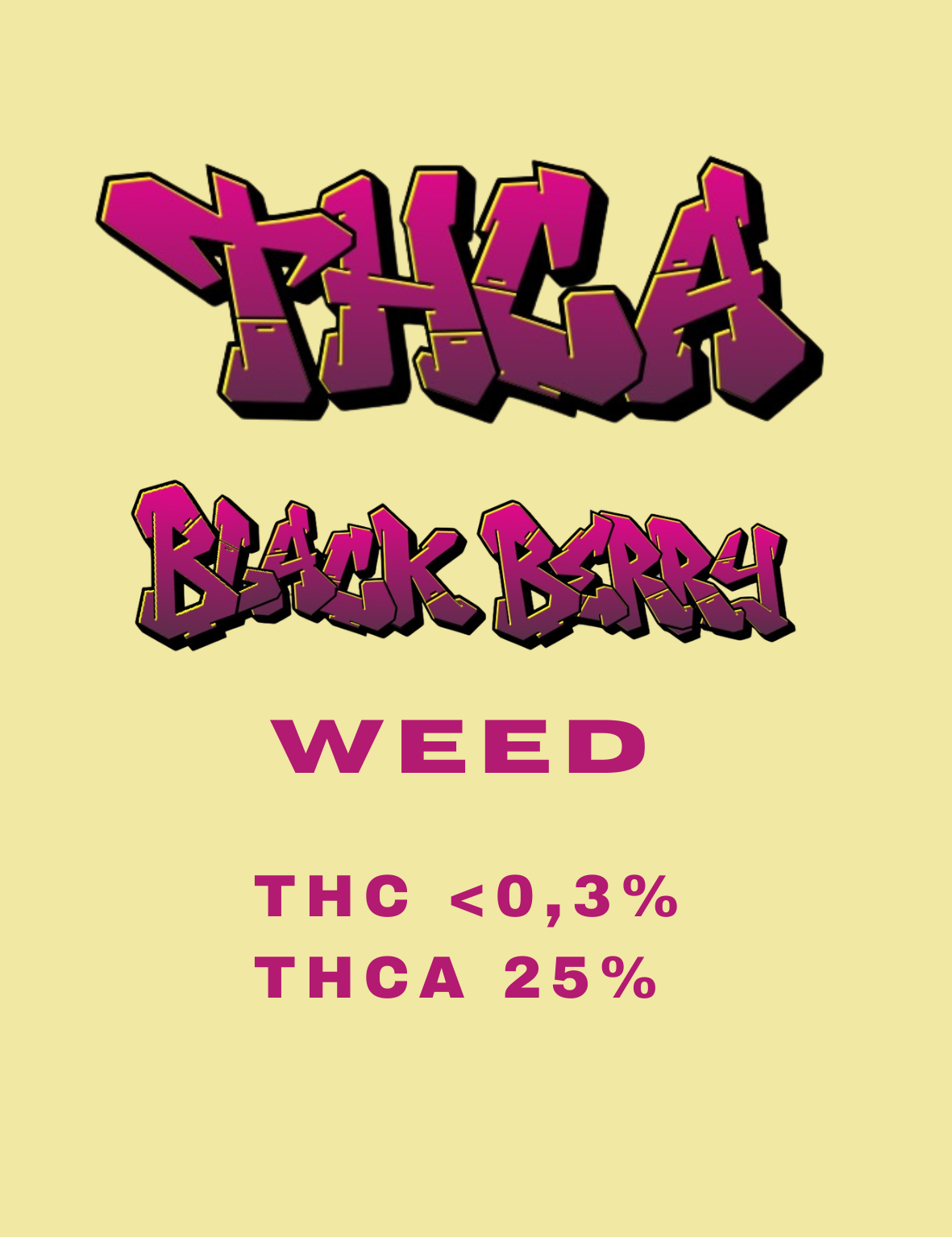 THCA Weed Black Berry 25% Premium CBD-Blüten mit Blackberry Cali-Terpenen von Hemp Express

