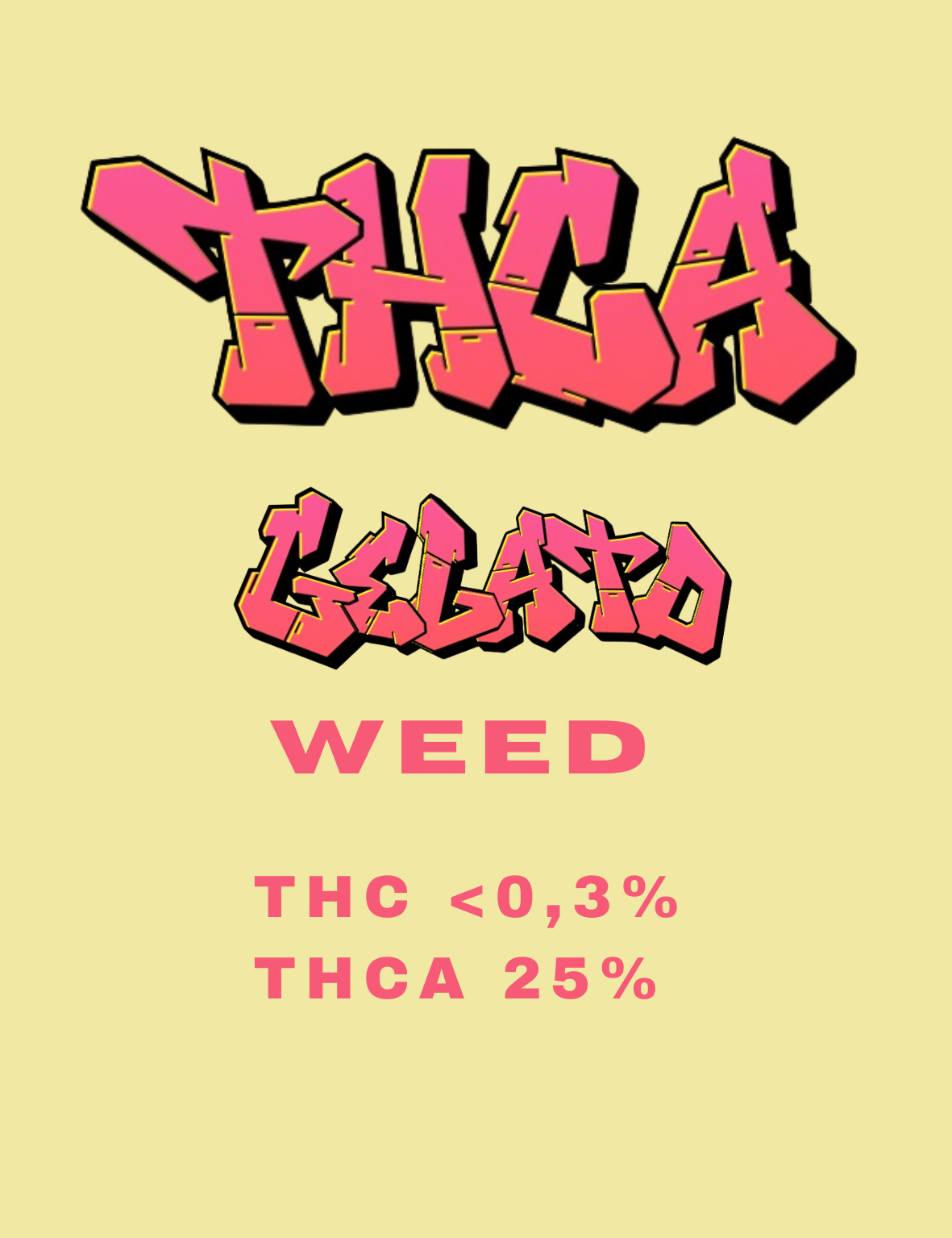 THCA Weed Gelato 25% Premium CBD-Blüten mit Gelato Cali-Terpenen von Hemp Express
