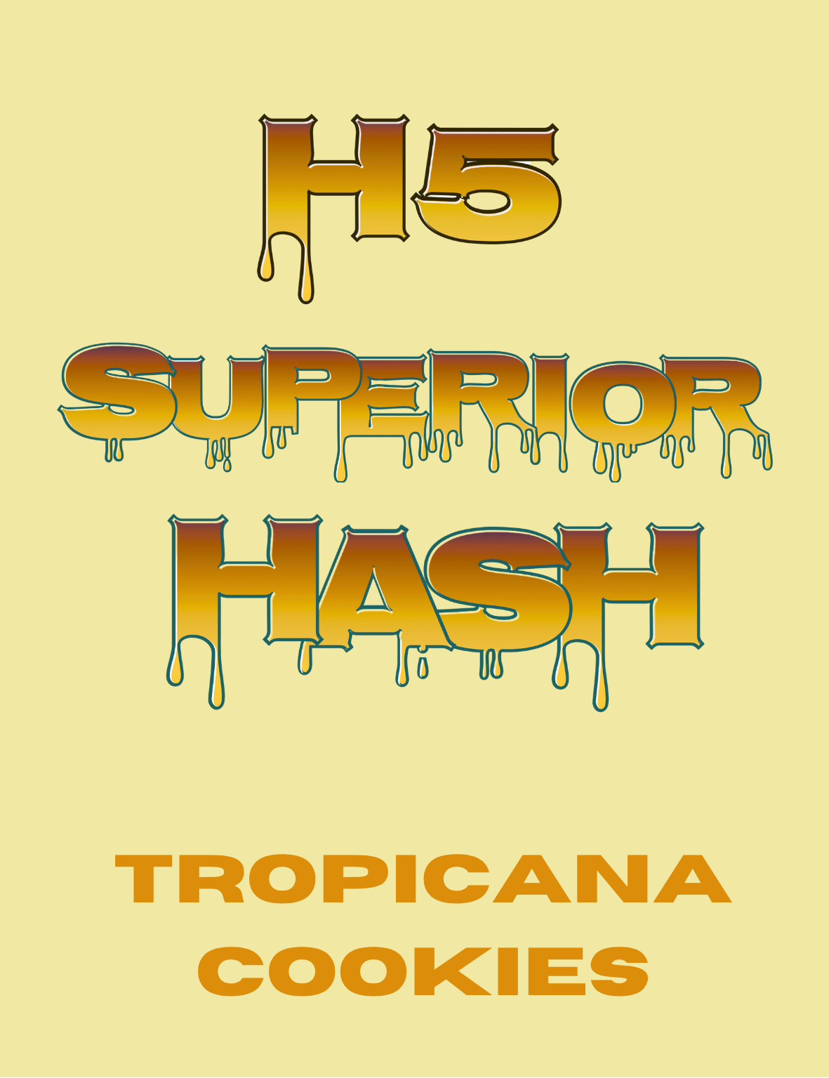„H5 Superior Blend Tropican Cookies Hash – Premium CBD Pollen-Hash mit fruchtig-süßer Mandarinen-Note von Hemp Express"